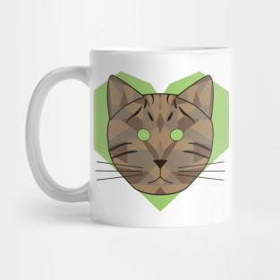 Geometric Tabby Cat Mug